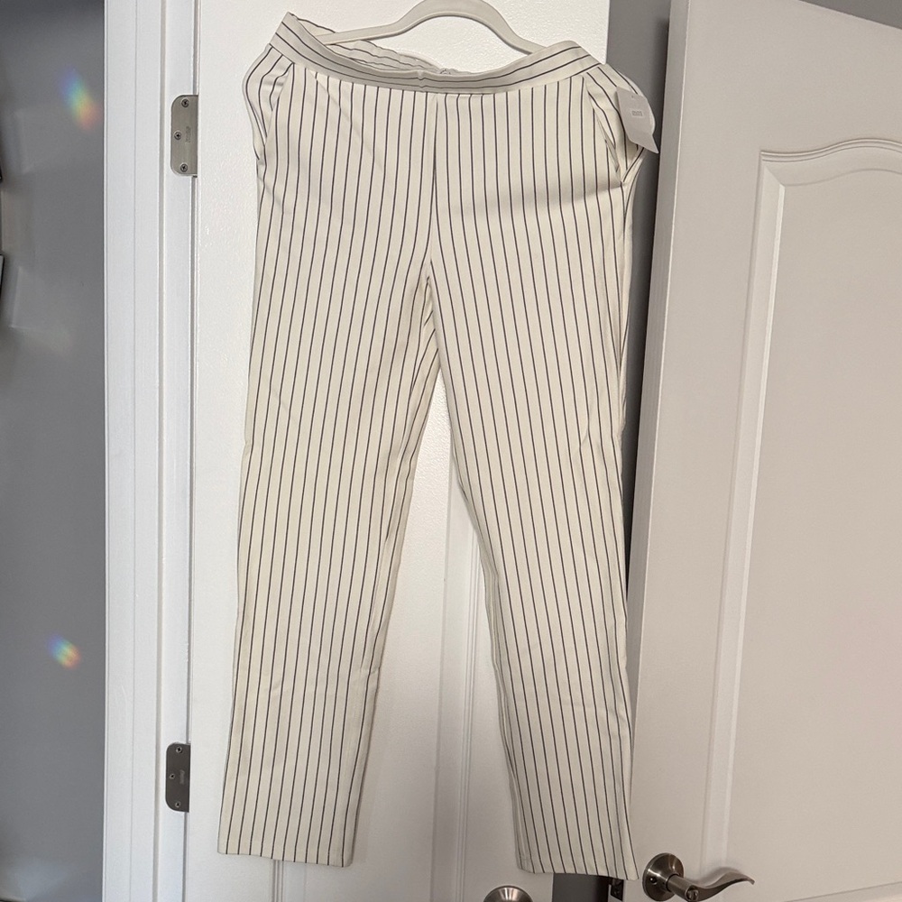 White Striped Pants